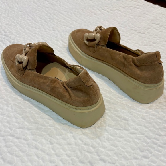 SOFTWAVES Suede Loafers Sz 40 (9-9.5) Women’s GUC Crazy Comfort & Gorgeous! 🤎🌟 - Picture 2 of 9